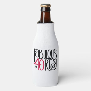 Fabulous at 40 red bottle cooler