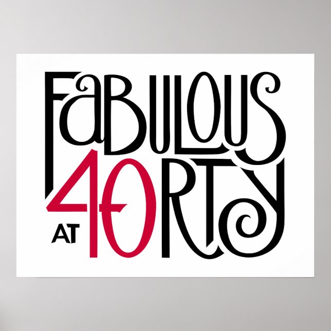 Fabulous at 40 red poster (Front)