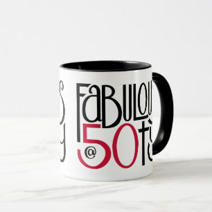 Fabulous at 50 red Combo Mug
