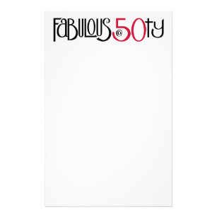Fabulous at 50 red Stationery