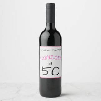 Fabulous at 50 wine label