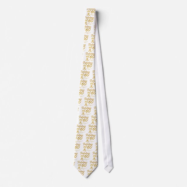 Fabulous at 60 years tie (Front)