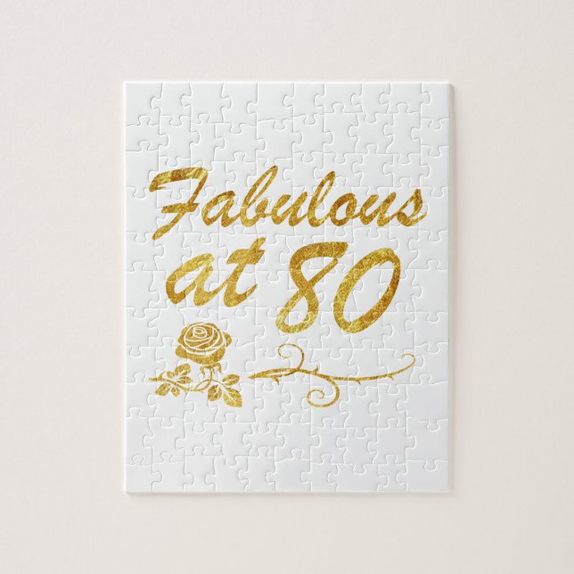 Fabulous at 80 years jigsaw puzzle (Vertical)
