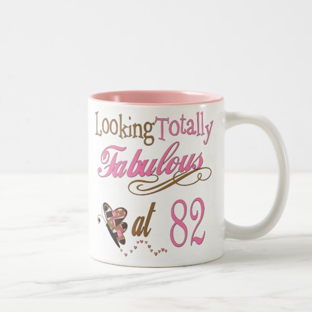 Fabulous at 82 Two-Tone coffee mug (Right)