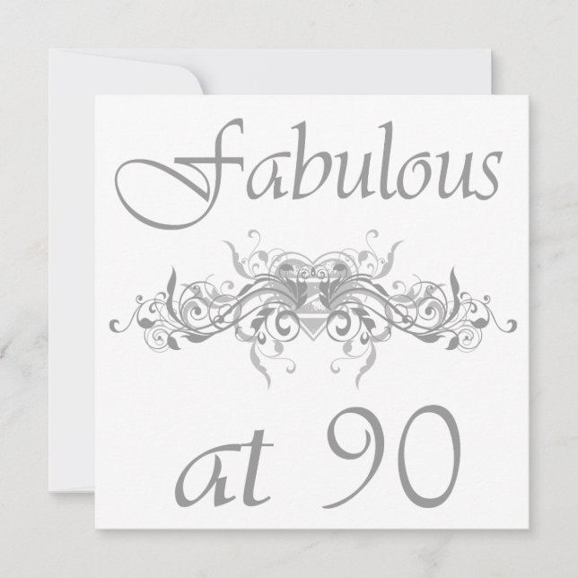 Fabulous At 90 Years Old Card (Front)