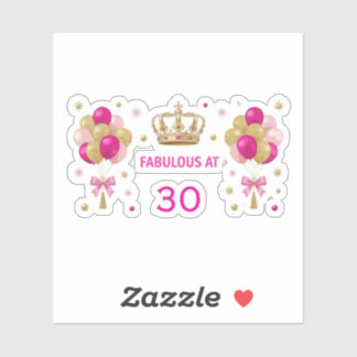 Fabulous at Birthday Crown Balloons Personalised