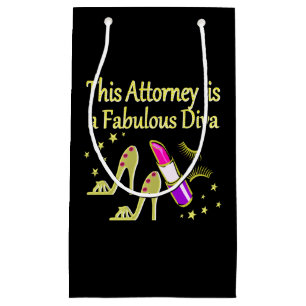 FABULOUS ATTORNEY DIVA DESIGN SMALL GIFT BAG