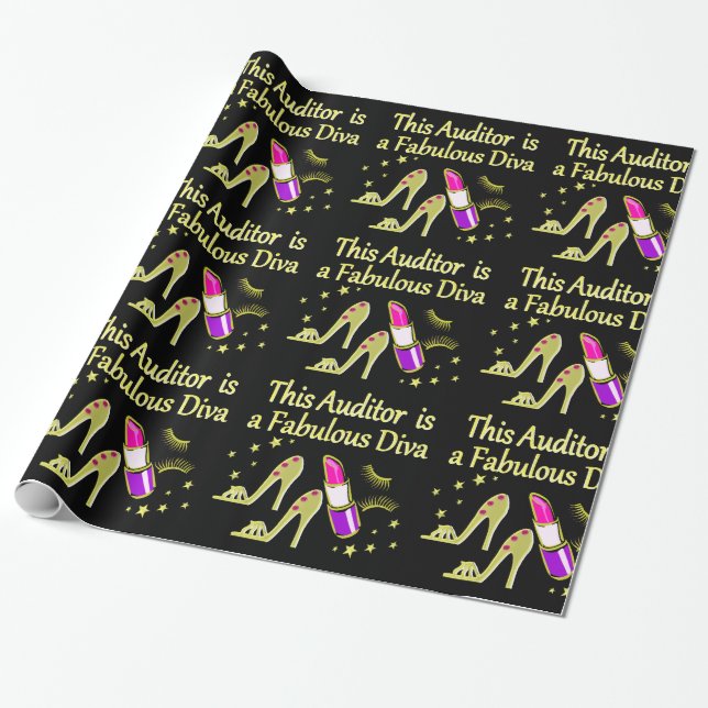 FABULOUS ATTORNEY DIVA DESIGN WRAPPING PAPER (Unrolled)