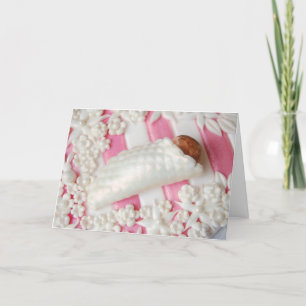 Fabulous Baby Greetings Card in Pink and White