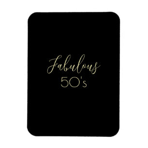 "Fabulous" Beautiful Black Flexible Photo Magnet