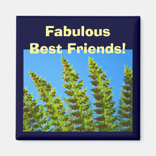Fabulous Best Friends! magnets Green Fern Fronds