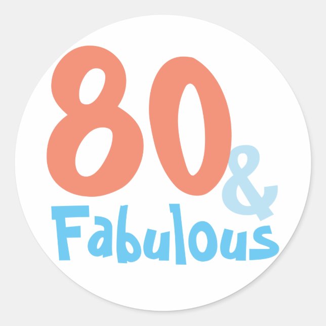Fabulous Birthday Party Classic Round Sticker (Front)