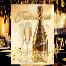 Fabulous Birthday Party Gold Champagne Glasses