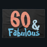 Fabulous Birthday Tea Towel<br><div class="desc">Have a Fabulous Birthday at any age. Customise with any number you need up to 99 in fun pink and blue typography.</div>