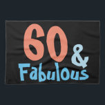 Fabulous Birthday Tea Towel<br><div class="desc">Have a Fabulous Birthday at any age. Customise with any number you need up to 99 in fun pink and blue typography.</div>