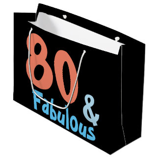 Fabulous Black Birthday Large Gift Bag