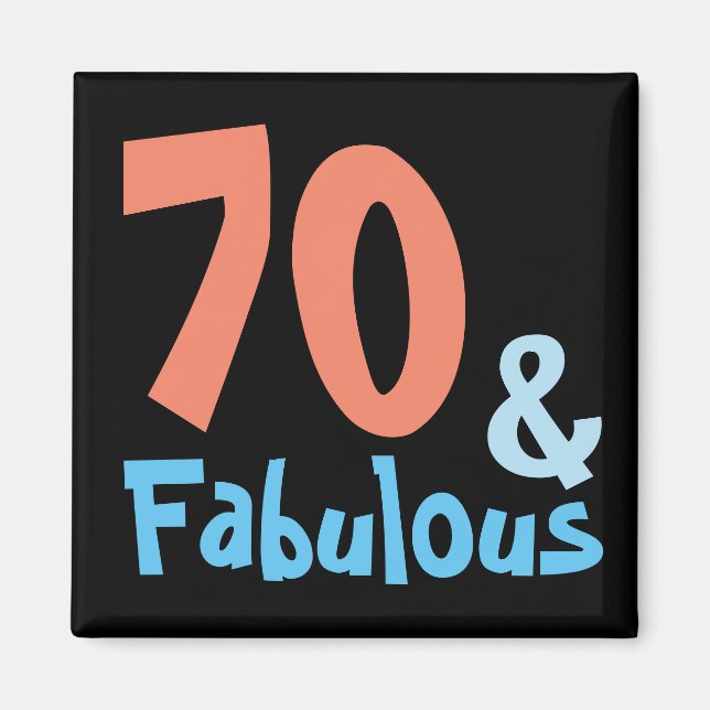 Fabulous Black Birthday Party Magnet (Front)