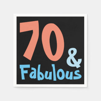 Fabulous Black Birthday Party Napkin