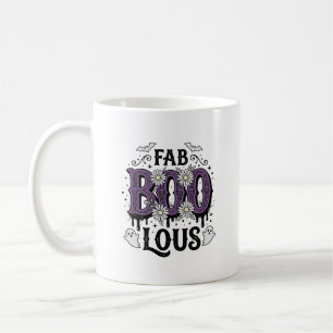 Fabulous Boo Halloween Vintage Ghost Shirt Design_ Coffee Mug
