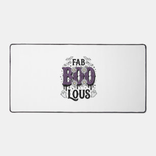 Fabulous Boo Halloween Vintage Ghost Shirt Design_ Desk Mat