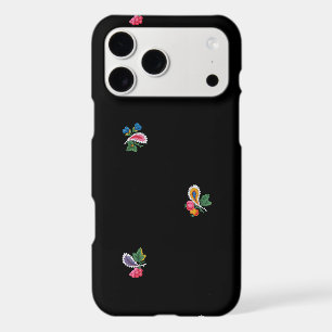 Fabulous Bright Flowers, Leaves and Paisleys Black