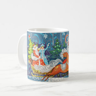 Fabulous cavalry led by Father Frost and Snowmaden Coffee Mug