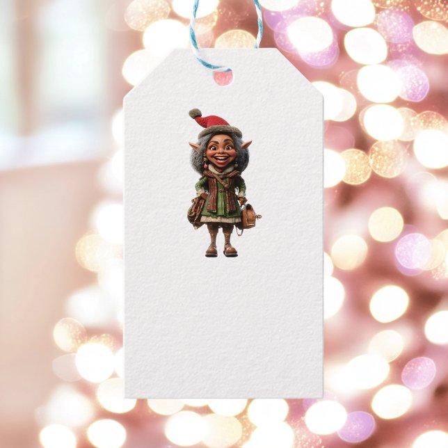 Fabulous Christmas Elf White Gift Tags (Creator Uploaded)
