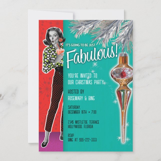 Fabulous Christmas Party Invitation (Front)