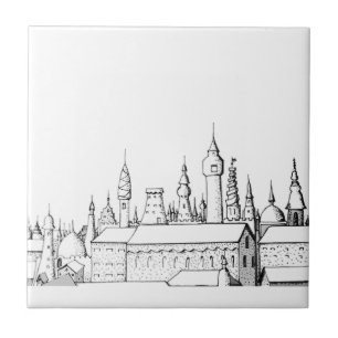 fabulous city . artwork . black and white tile
