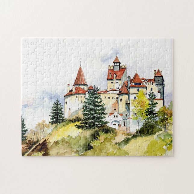 Fabulous Colourful Vintage Romance Castle House Jigsaw Puzzle (Horizontal)