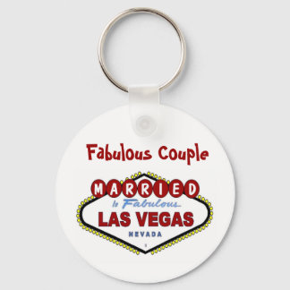 Fabulous Couple, Married In Fabulous Las Vegas Key Ring