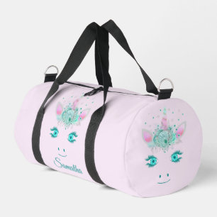 Fabulous Cute Unicorn Flowers Face 1 Duffle Bag