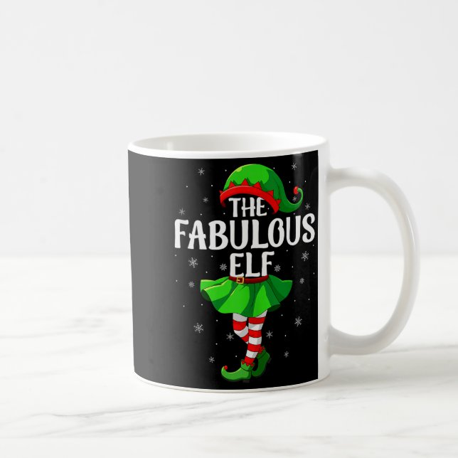 Fabulous Elf Christmas Girls Women Elf Squad Xmas  Coffee Mug (Right)