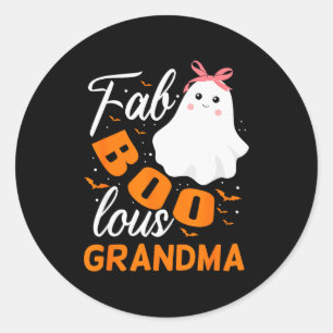 Fabulous Faboolous Grandma Ghost Halloween  Classic Round Sticker