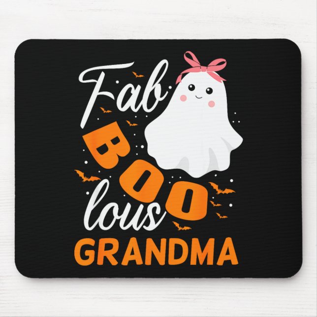 Fabulous Faboolous Grandma Ghost Halloween  Mouse Pad (Front)