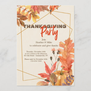 Fabulous Fall Thanksgiving Invitation