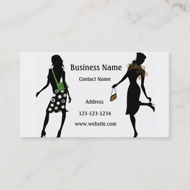 Fabulous Fashion Retail business card (Front)