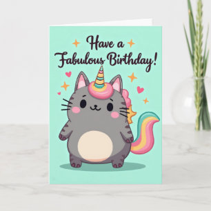 Fabulous Feline Birthday Card