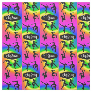 FABULOUS FESTIVE PERSONALIZED GYMNASTICS FABRIC