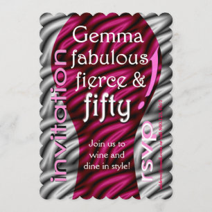 Fabulous, fierce & fifty! invitation