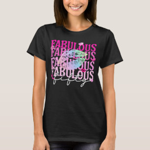 Fabulous Fifty Colourful Lips 50th Birthday T-Shirt