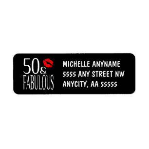 Fabulous Fifty Return Address Label