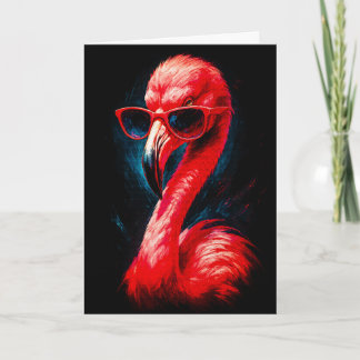 Fabulous Flamingo with Sunglasses Card