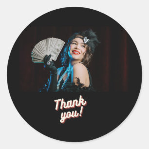 Fabulous Flapper Thank You Sticker