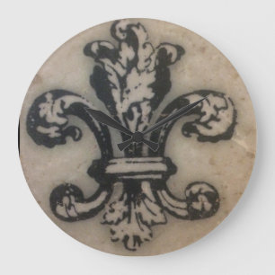 FABULOUS FLEUR DE LIS LARGE CLOCK