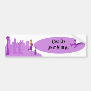 Fabulous Flight Attendant Bumper Sticker