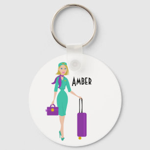Fabulous Flight Attendant Key Ring