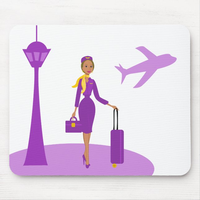Fabulous Flight Attendant Mouse Pad (Front)