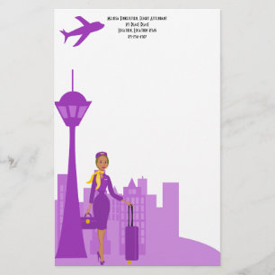 Fabulous Flight Attendant Stationery