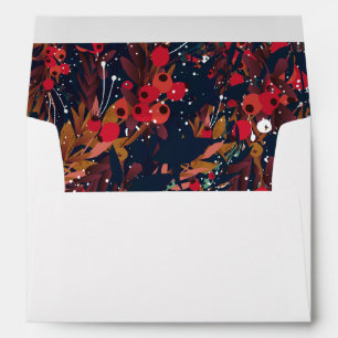 Fabulous Floral Botanicals   Holiday Card Envelope